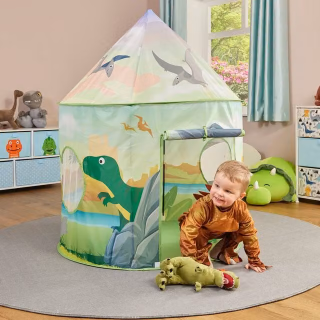 Liberty House Toys Dinosaur Kids Play Tent in Green and Multicolour