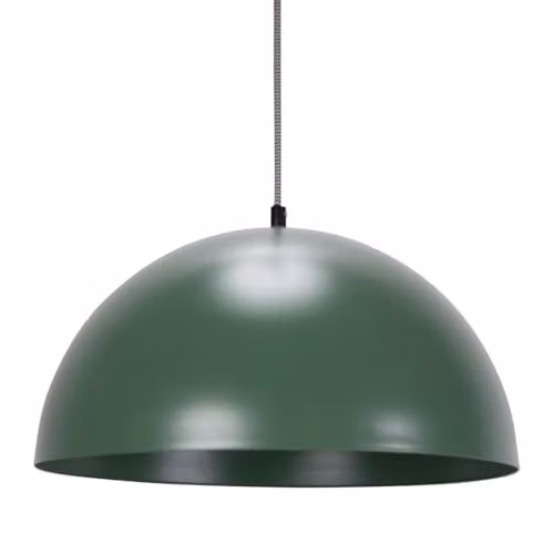 ValueLights Stassi Mushroom Dome Metal Pendant Ceiling Light in Green with LED Bulb