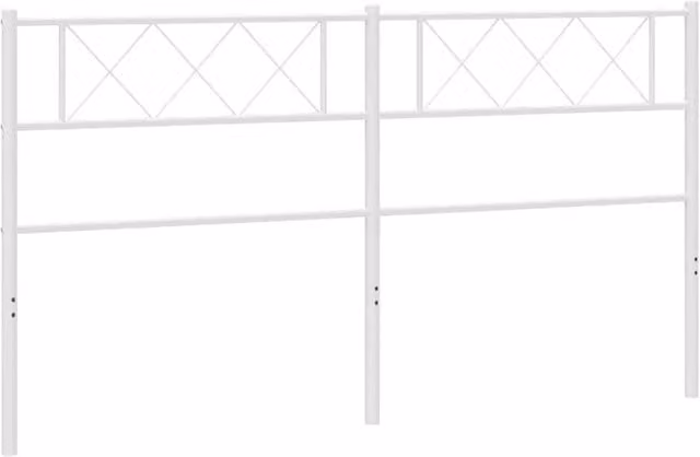Berkfield Home Classic Metal Headboard in White, Width: 193 cm