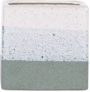 KDMD Hortus Green and White Ceramic Planter Pot, H 12.5 cm x W 12.5 cm – 1