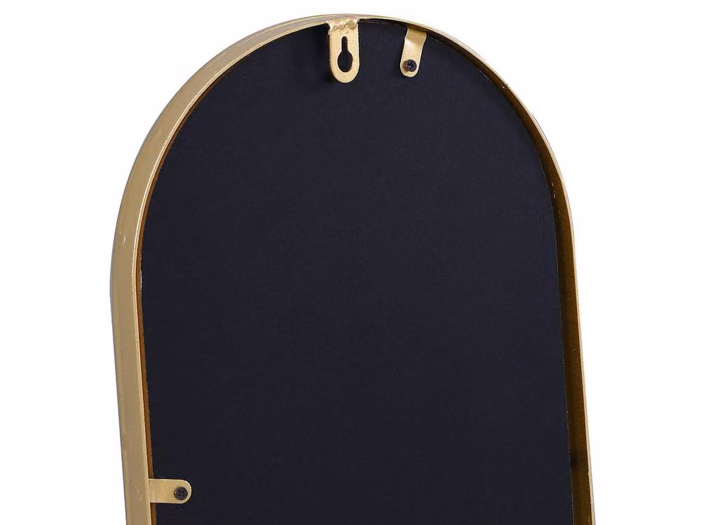 Vente-unique Jaylen Set of 3 Oval Metal Wall Mirrors in Gold, W: 23 cm, H: 120 cm – 3