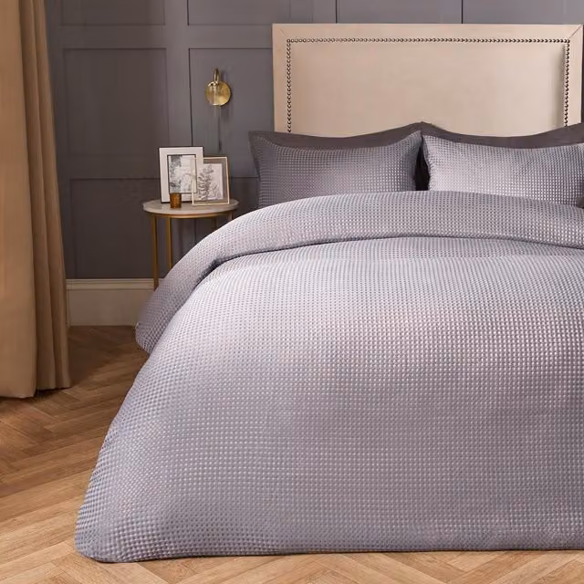 OHS Grey Breathable Modern Plain Duvet Cover, 140 x 200 cm