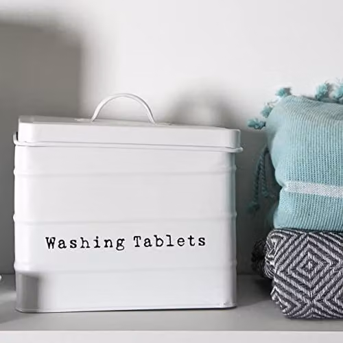 Harbour Housewares Washing Tablet Storage Container in White – 2