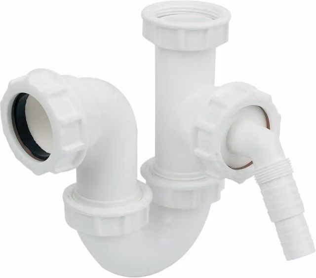FloPlast Grey Plastic Appliance Half Trap 76mm x 40mm