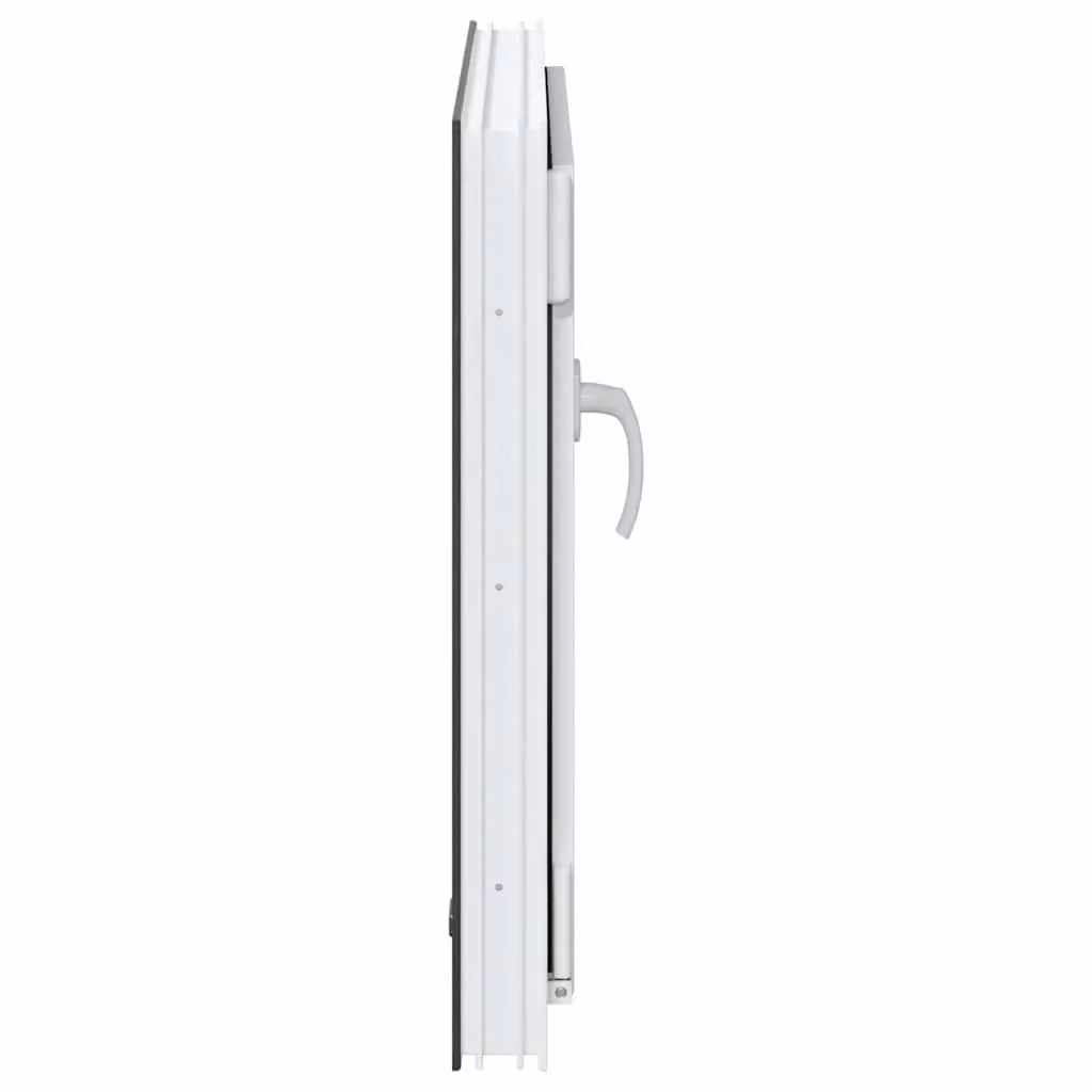 Berkfield Home RISOR Anthracite Plastic Basement Window, Tilt and Turn, DIN Left, W: 50 cm, H: 50 cm