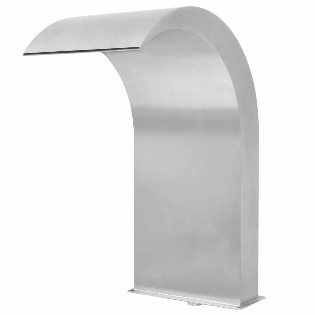 Berkfield Home Stainless Steel Pool Fountain in Silver, W/D/H: 45 x 30 x 65 cm – 2
