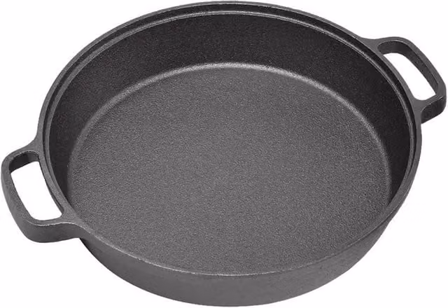 EONLION Pre-Seasoned Cast Iron 10 inch Steak Pan, Black