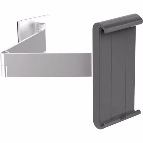 Durable Aluminium Tablet Wall Arm Mount Universal Bracket for 7-13 inch iPad Samsung Surface and More with Anti Theft Lock and 360 Degree Rotation in Silver or Anthracite