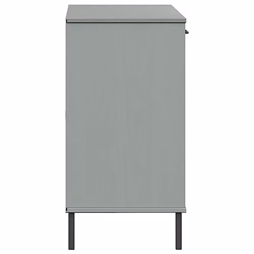 vidaXL OSLO Industrial Sideboard in Grey Solid Pine Wood with Metal Legs, W/D/H: 113 x 40 x 77 cm – 3