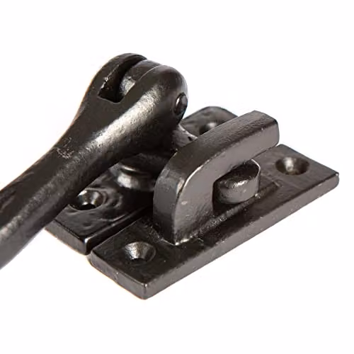 Hammer and Tongs Curly Tail Window Fastener, Left Handed, Black Iron, W: 45 mm, H: 115 mm – 2