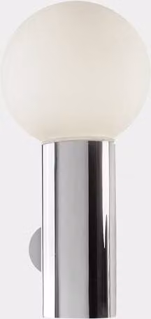 Netlighting Mist Single Bathroom Wall Light in Chrome and Silver with E14 Bulb Holder