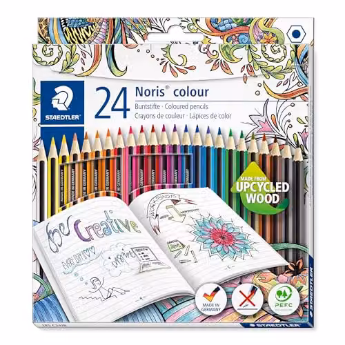 STAEDTLER Noris Colour Johanna Basford Edition Colouring Pencils, 24 Assorted Colours