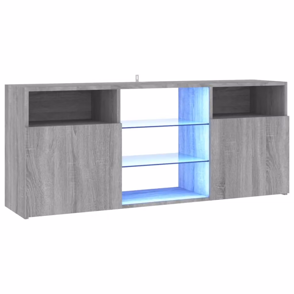 Berkfield Home Modern TV Cabinet with LED Lights in Grey Sonoma, W/D/H: 120 x 30 x 50 cm – 2