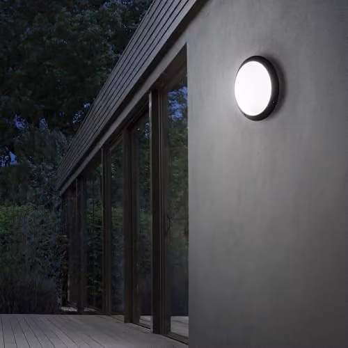 Netlighting Lucia Outdoor Flush Ceiling and Wall Light Black IP66 E27 – 3