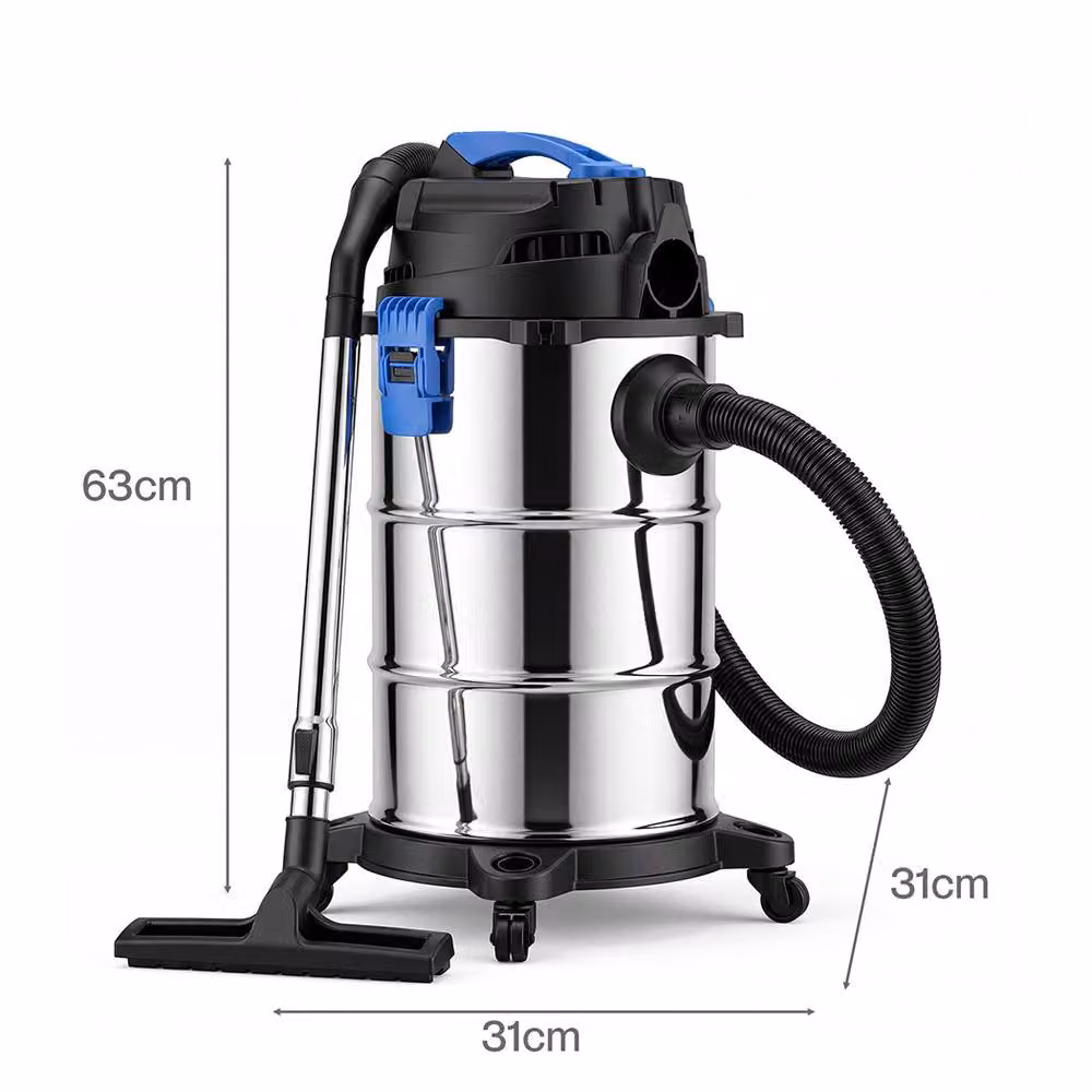 Spector 30L Wet and Dry Vacuum Cleaner in Silver and Blue with 1400W Motor, Blower Function and Power Take Off Socket – 4