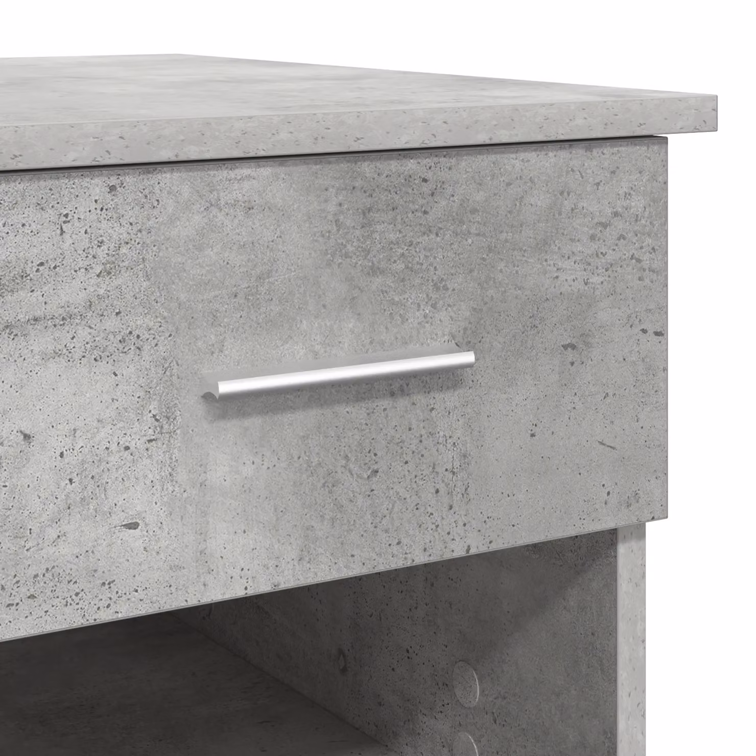 Berkfield Modern Writing Desk with Storage in Concrete Grey, W/D/H: 90 x 49.5 x 75 cm – 3