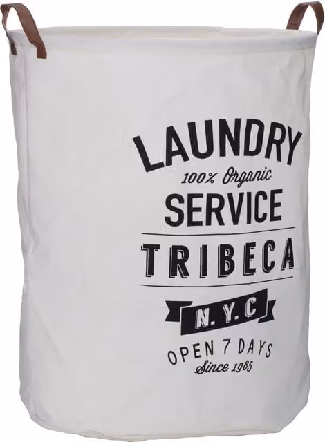 Orsina Tribeca Cotton Fabric Laundry Bag with Handles in White or Black