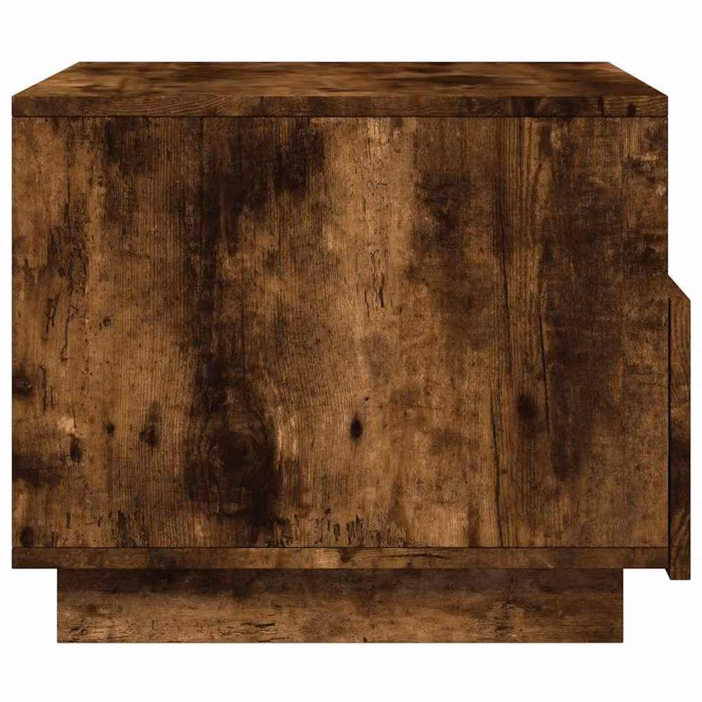Berkfield Home Modern Coffee Table with LED Lights in Smoked Oak Brown, W: 50 cm, D: 49 cm, H: 40 cm – 6
