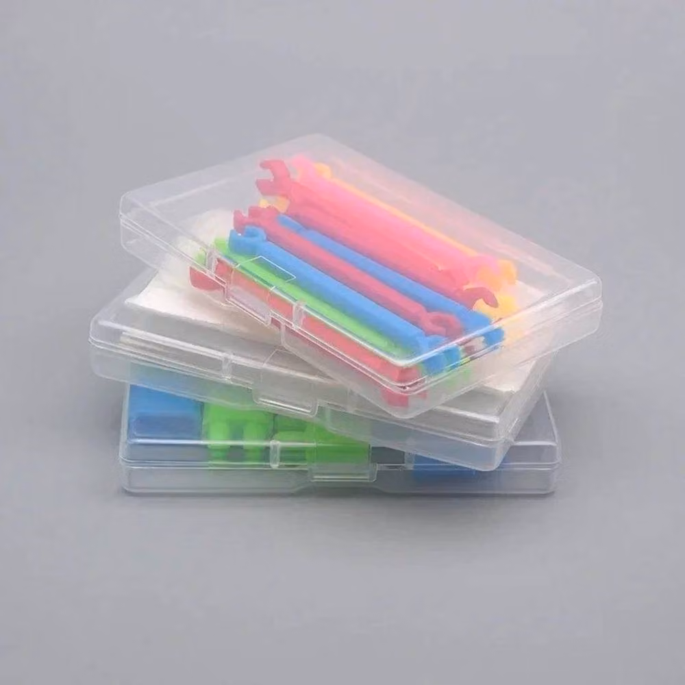 EONLION 5 Pack of Transparent Stackable Plastic Organiser Boxes, Clear, Width: 50 cm – 2