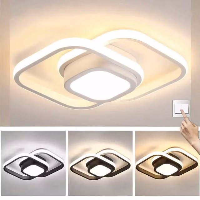 SPETLEK Modern Chic White LED Rectangular Ceiling Light – 1