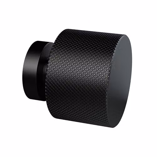Balterley Matt Black Knurled Round Knob Furniture Handle – 3