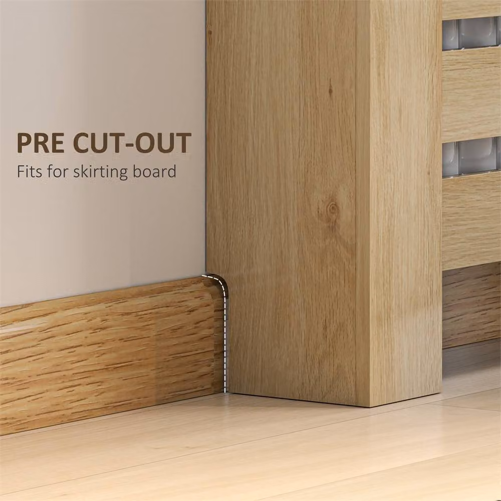 PAWNORA Heating Radiator Cover in Light Oak, W/D/H: 111 x 19 x 95.5 cm – 2