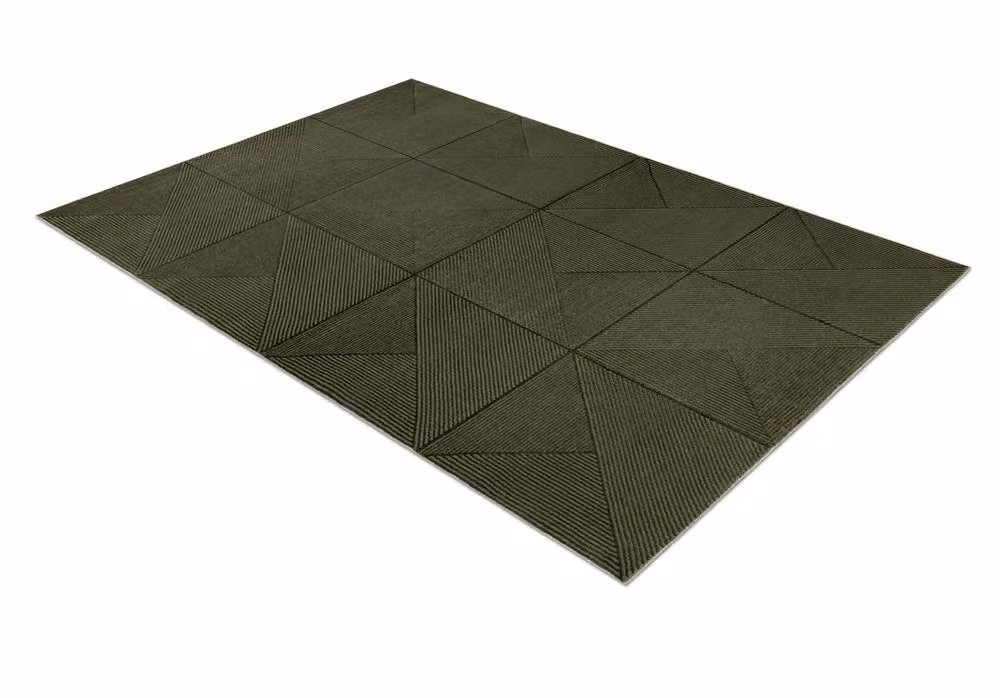 RugsX Aura Geometric Green Polyester Rug, W: 120 cm x D: 170 cm – 3