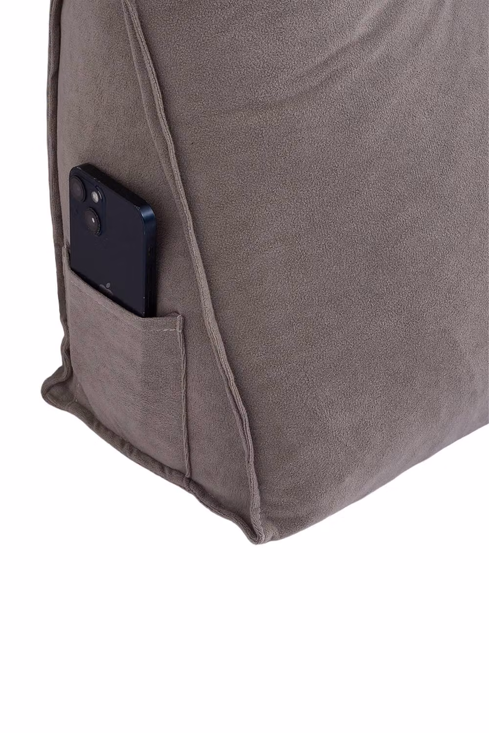 Living and Home Large Washable Wedge Headboard Pillow with Side Pocket in Light Oak – 3
