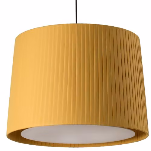 Faro Barcelona Samba Simple Modern Fabric Pendant Light in Black and Yellow – 2