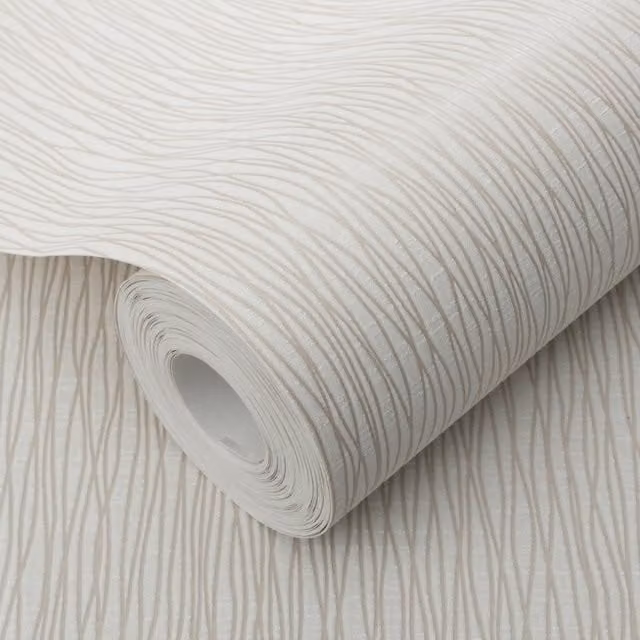 Erismann Linen Drift Beige Abstract Striped Non-Woven Wallpaper