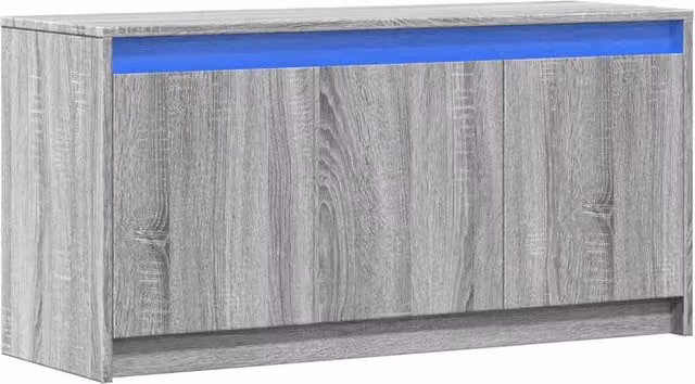 Berkfield Home Modern LED TV Cabinet in Grey Sonoma, W/D/H: 100 x 34 x 50 cm – 1