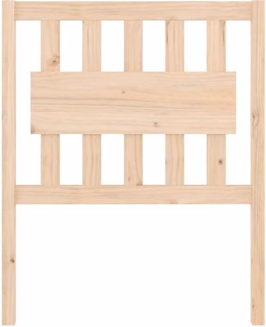 Berkfield Home Beautiful Bed Headboard in Light Tan Solid Pine Wood, W: 80.5 cm, D: 4 cm, H: 100 cm