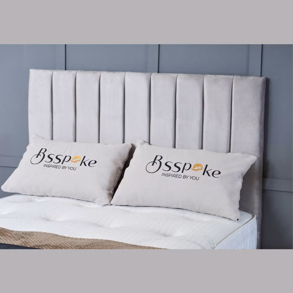 BSSPOKE Sierra Ottoman Divan Bed with 54 inch Headboard and Mattress in Taupe, Super King, W/D/H: 200 x 163 x 3 cm – 2