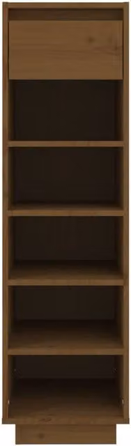 Berkfield Home Solid Wood Pine Shoe Cabinet in Brown, W/D/H: 30 x 34 x 105 cm – 1