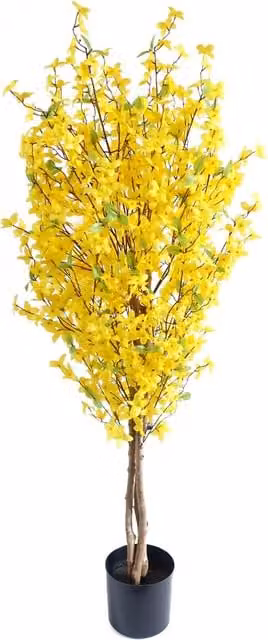 Leaf Design UK Yellow Artificial Forsythia Tree, Height: 120 cm – 1