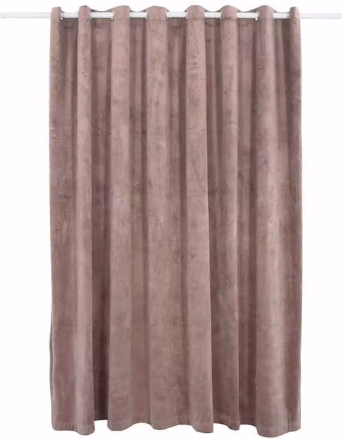Berkfield Home Antique Pink Velvet Blackout Curtain with Eyelets W: 290 cm, H: 245 cm