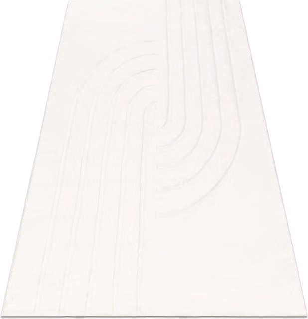 RugsX Curvy 11 White Faux Fur Rectangular Rug, W: 200 cm, D: 290 cm – 1