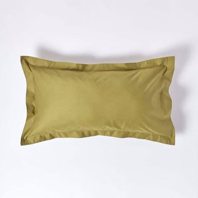 Homescapes 1000 Thread Count Egyptian Combed Cotton Percale Pillowcase in Green