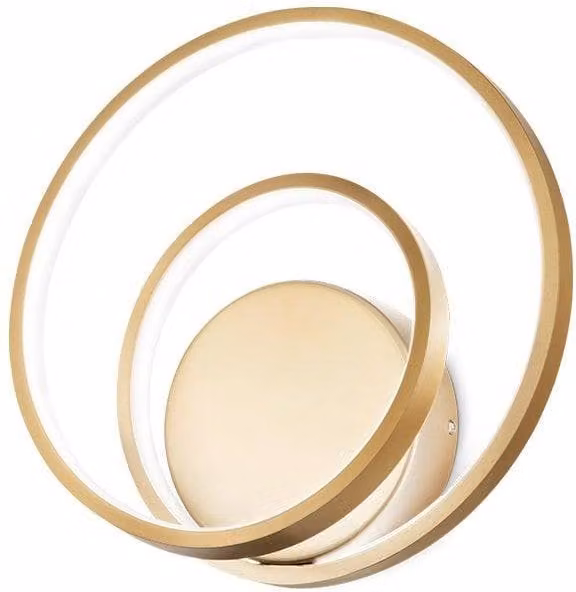 Netlighting Oz Integrated LED Dimmable Wall Lamp in Gold/Brass 4000K