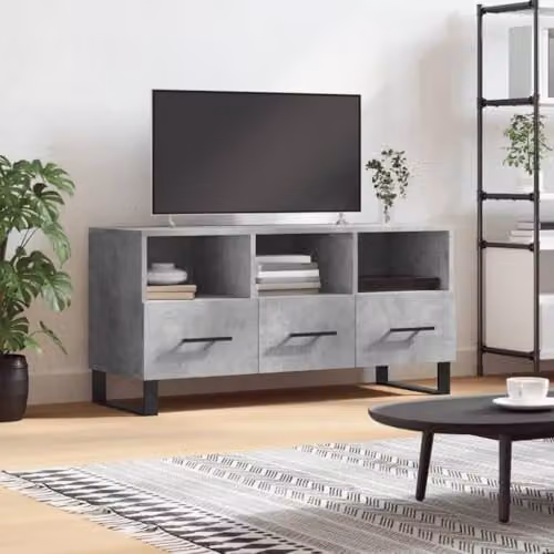 vidaXL Industrial TV Cabinet in Grey, W/D/H: 102 x 36 x 50 cm – 2