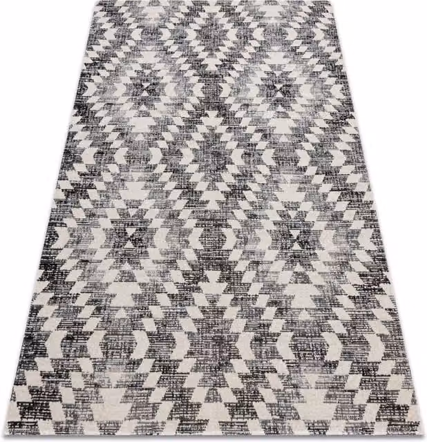 RugsX Mundo Geometric Boho Grey Rug, W: 80 cm, L: 150 cm