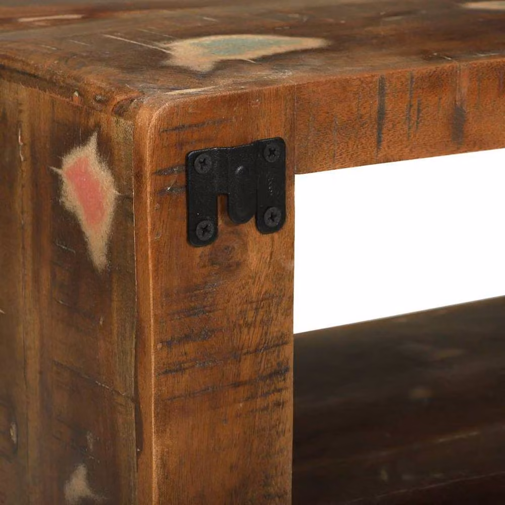 Berkfield Home Multicolour Brown Reclaimed Solid Wood TV Cabinet W/D/H: 60 x 30 x 25 cm – 4