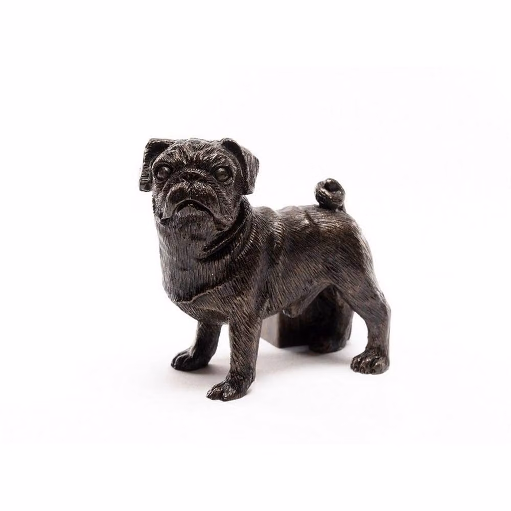 Jardinopia Pug Animal Plant Pot Feet, Set of 3, Bronze, W: 7.5 cm, D: 6.5 cm, H: 8 cm – 2