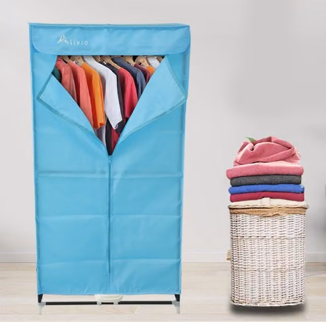 Alivio 2-Tier Foldable Electric Clothes Dryer Wardrobe 1000W, Blue