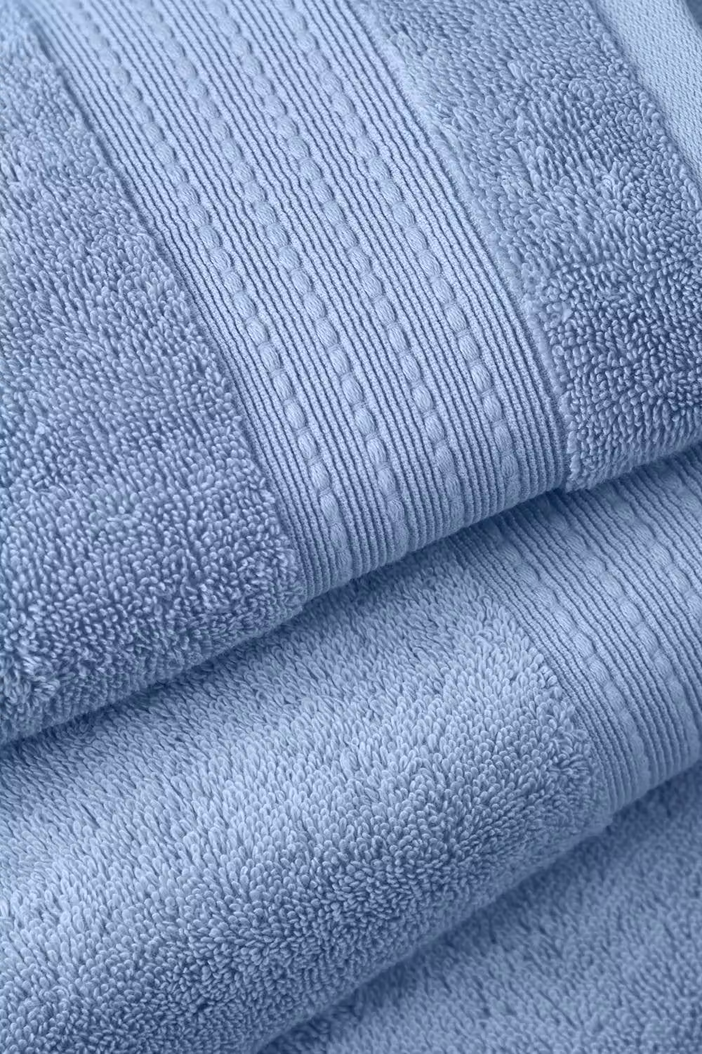 Bianca Supima Cotton Bath Towel Blue W/D/H: 70 x 127 cm – 2