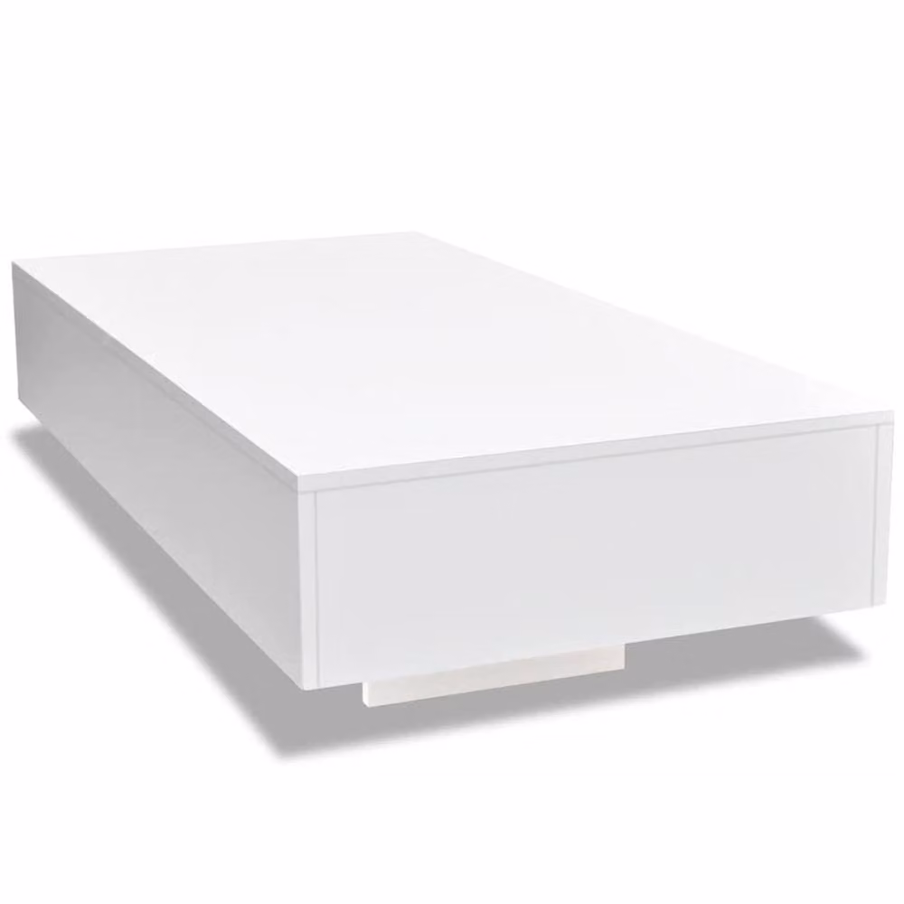 Berkfield Home Elegant Rectangular Coffee Table in High Gloss White – 2