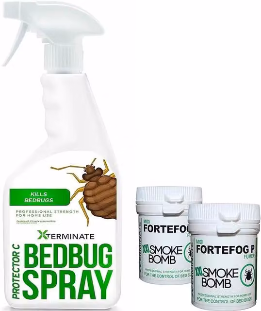 Xterminate Bed Bug Killer Spray and Fogger Pack, White
