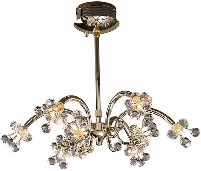 Netlighting Octavia 9 Light Crystal Pendant in French Gold – 1