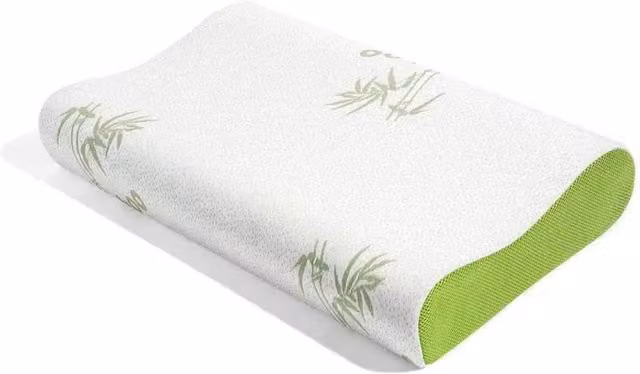 GAVENO CAVAILIA White Bamboo Contour Memory Foam Pillow for Side and Back Sleepers
