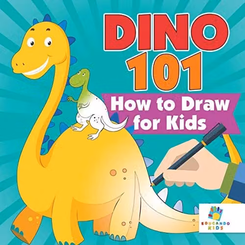Educando Kids Dino 101 How to Draw for Kids Multicolour Paper Book